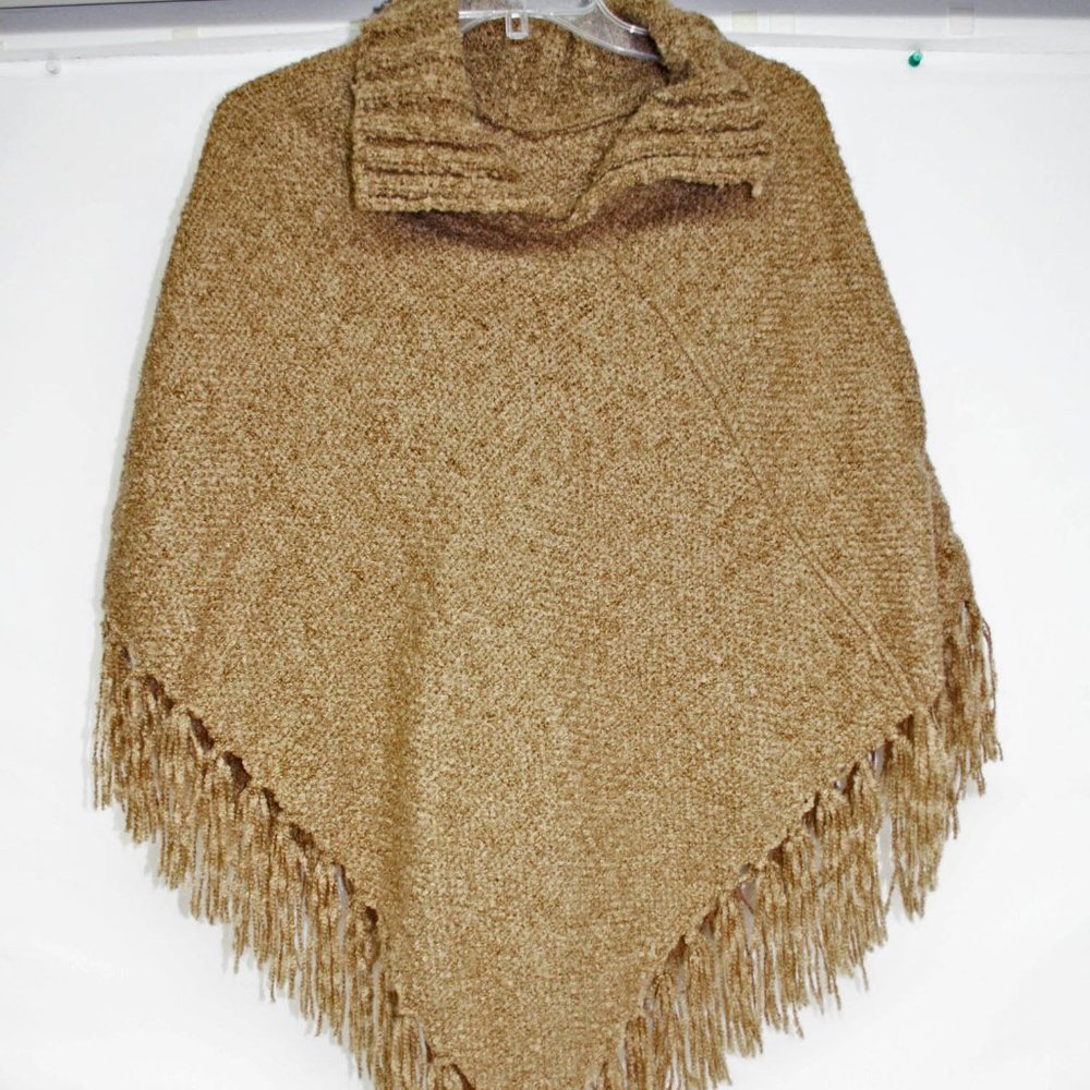 Poncho Cape Fringe Handmade Mexico